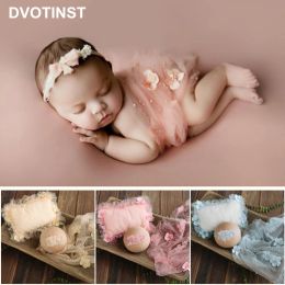 Almohada Dvotinst recién nacido Fotografía para bebés Props Floral Preal Wrap Mesh Mesh Wraps Almohada de banda para la cabeza 3 PCS Props Props Shouts Studio