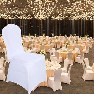 Kussen elastische spandex vouwstoel cover fitting bescherming geschikt voor bruiloftsfeestjes banketten festivals feesten blank