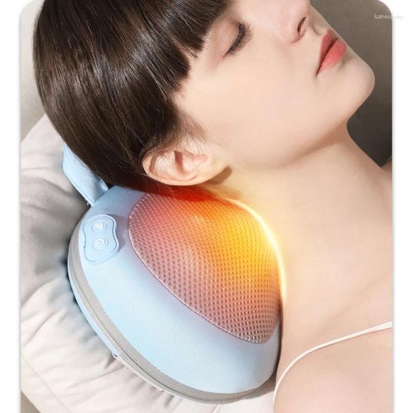 Almohada masajeador eléctrico cuello cervical hombro espalda cintura pierna máquina de masaje con calor para cuerpo completo Massagi