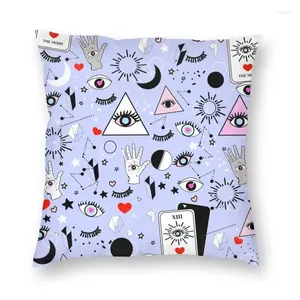 Pillow Evil Eye Hamsa Hand Match Cover Sofa Home Decorative Lucky Charm Square Throw Case 40x40cm