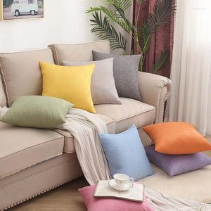 Pillow Factory Supply Direct Simple Color Linen Home Cover Sofa Sofa Logo Personnalisation