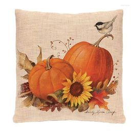 Oreiller Automne Halloween Citrouille Cas Taille Jeter Couverture Canapé Décor À La Maison Taie D'oreiller 45x45cm