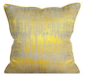 Oreiller mode Cool jaune marron abstrait décoratif coussin/almofadas étui 45 50 européen moderne couverture décoration de la maison