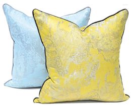 Oreiller décoratif jaune au Design abstrait, taie d'oreiller/almofadas pour filles de 45 à 50 ans, couverture moderne européenne, décoration de la maison