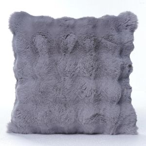 Kussen FAUX Fur Cover Kleurrijke Home Decor Gooi Pluizige Pluche Woonkamer Decoratieve Kussensloop 45x45cm