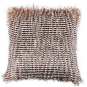 Oreiller Faux plumes de paon couverture taie d'oreiller couleur unie décor à la maison canapé coussins chambre décorative