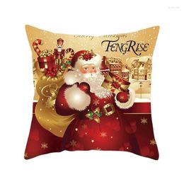 Kussen Fengrise Merry Christmas Decoratie voor huis Santa Claus Cases ornamenten Xmas Navidad Happy Year Gifts