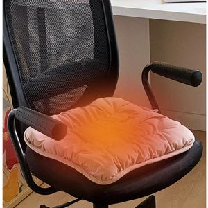 Kussen fijne zachte stoel warm en verwarming coxis temperatuuraanpassing zitting timing switch computermat