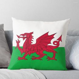 Drapeau d'oreiller du Pays de Galles - Sofa à plaid de la taie d'oreiller à lancer un gallois