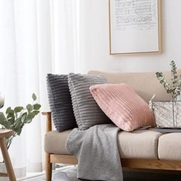 Kussen flanel roze 40x40cm decoratieve stoel sofa cojines comfortabele kussens cojin terciopelo modern home decor 60ko81