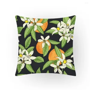 Housse de coussin florale, 45x45cm, imprimé plante colorée, mode artistique, carré, naturel, confortable, doux, décoratif, E2004G