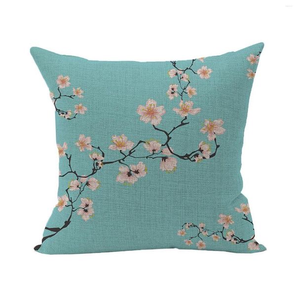 Oreiller fleur imprimé étui Vintage rétro coton housse de coussin décor de chambre lin taille jeter maison canapé couvre goutte