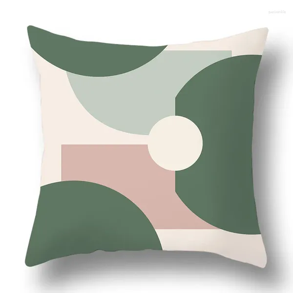 Funda con estampado de flores para decoración del hogar, funda decorativa para sofá cama, planta verde, asiento abstracto, 45cm