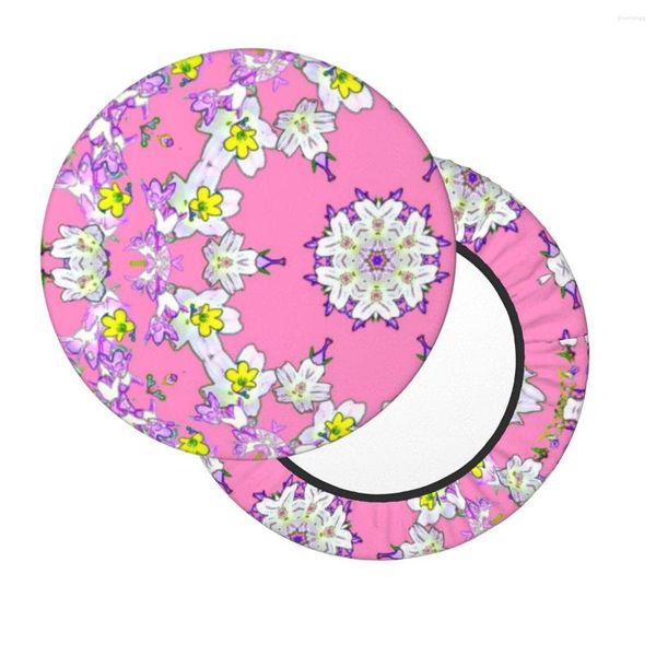 Funda para silla de barra redonda con flores de almohada, decoración navideña, tela suave adecuada para taburetes