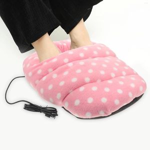 Calentador de pies de almohada, cama de mano USB, pies de invierno, calentadores calentados de felpa para calentar a la señorita