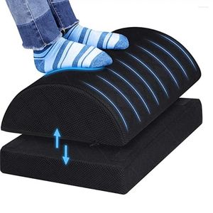 Recordage de pied d'oreiller antidérapant confortable Double couche soulage la fatigue semi-cercle sous les tabourets de pied de bureau accessoires de bureau