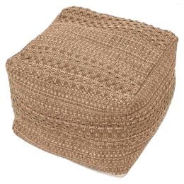 Travesseiro banco de pés assentos grossos capa de tapete respirável quadrado decorativo confortável algodão linho peludo tatami passo interno
