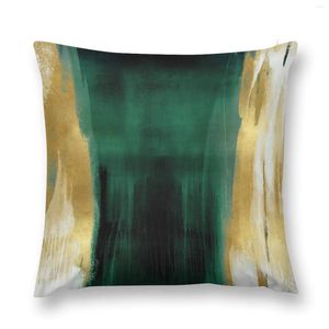 Pillow Free Fall Emerald with Gold Throw Christmas Case S canapé
