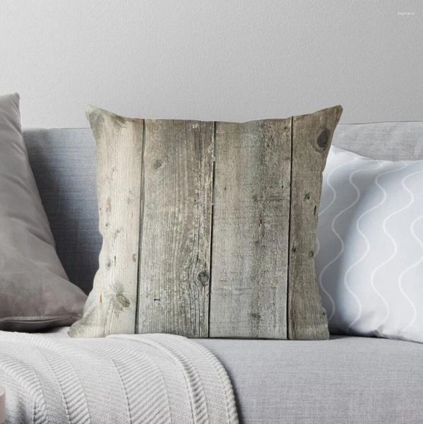 Pillow Français Country Farmhouse White-lash Grey Grey Bern Wood Throw S Case de luxe