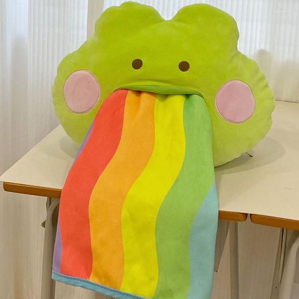 Oreiller poupée grenouille en peluche, oreillers pour dormir, PP coton Love Ly, jouets en peluche mignons Kawaii, cadeau de Festival d'anniversaire, chaise canapé-lit