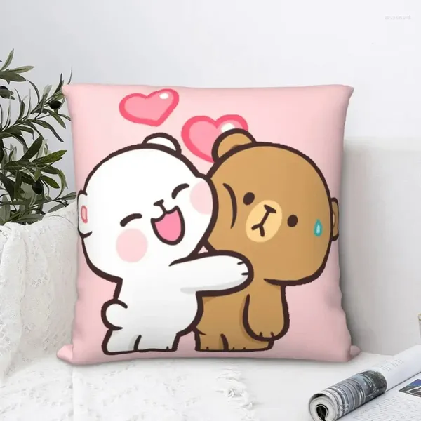 Oreiller drôle de dessin animé couple de couple mochi pêche goma dakimakura couvercle de taie d'oreiller décoratif s canapé-lit litière