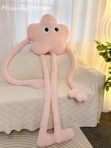 Oreiller des yeux drôles étoiles rose fleur longue jambe bras doux peluche dessin animé canapé-canapé-voiture cadeau de chambre à coucher