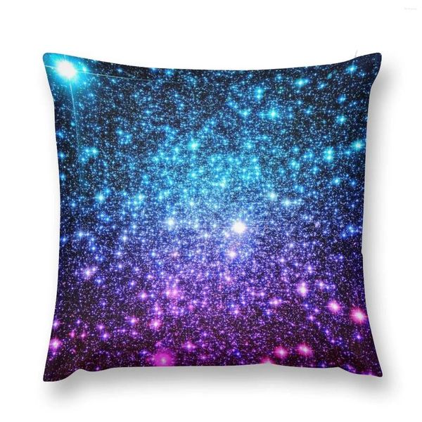 Oreiller Galaxy Sparkle Stars Turquoise Bleu Violet Rose Jeté Ornemental S Home Decor