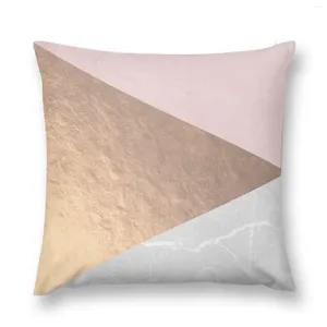 Oreiller Geo Tri - Rose Gold en béton jet de couverture élastique de taie d'oreiller pour canapé