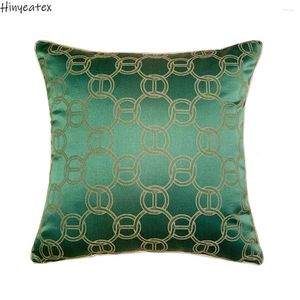 Oreiller géométrique cercle chaînes tissé mode vert étui canapé chaise cadeau maison décorative couverture 45x45cm vendre à la pièce