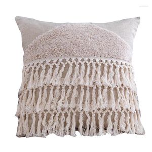 Géométrie d'oreiller Maroc Cover Lumbar Bohemia Bohemia Tassels Tufted Diamond Pattern Boho Home Decoration Dropship