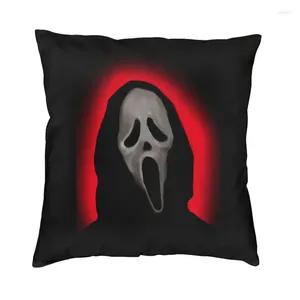 Pillow Ghost Scream Covers Sofa Home Decorativo Halloween Horror Movie Square Throw Case 45x45cm