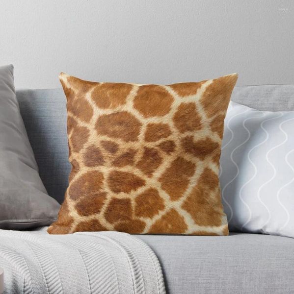 Oreiller girafe - imprimés animaux jet le canapé couvre-oreiller dans le lit S