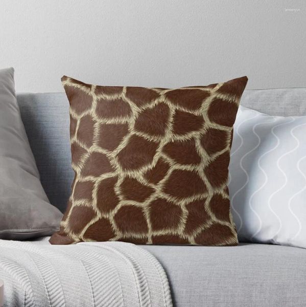 Oreiller girafe peau imprimer des couvertures de Noël de taies d'oreiller couverture de luxe
