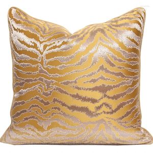 Kussen goudomslag glanzend decoratief 45x45 bank luxe tijger print jacquard outdoor moderne kunst thuisstoel stoel coussin