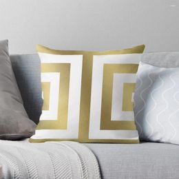 Pillow Gold Stripes grecs jetez des couvertures décoratives pour les taies d'oreiller du canapé