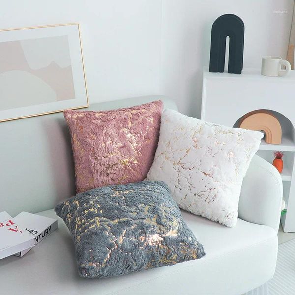 Almohada Golden Nordic Impresión Tapa de 43x43 cm Almohadas decorativas para el sofá decoración del hogar