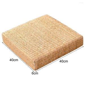 Almohada gran piso reutilizable estilo japonés asiento plano hechas a mano tejida para jardín