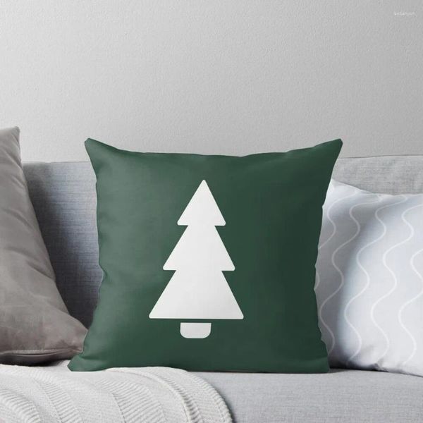 Almohada de árbol de Navidad verde almohadas ornamentales para cubiertas de sala de estar