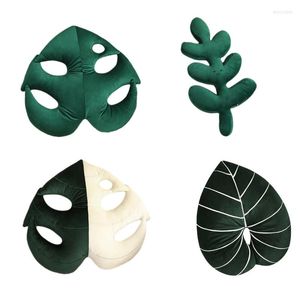 Kussen groene bladworp wasbaar voor creatief ornament accessoire kinderen kamer kinderdagverblijf decor