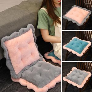 Kussengrijze fluweel kussens kawaii roze stoel stoel rug