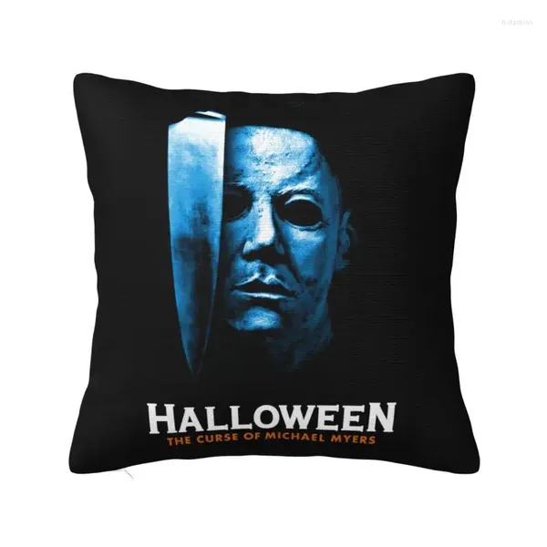 Oreiller Halloween Michael Myers couvre le personnage du film d'horreur doux canapé canapé voitures carrés de taies d'oreiller décoration de salon