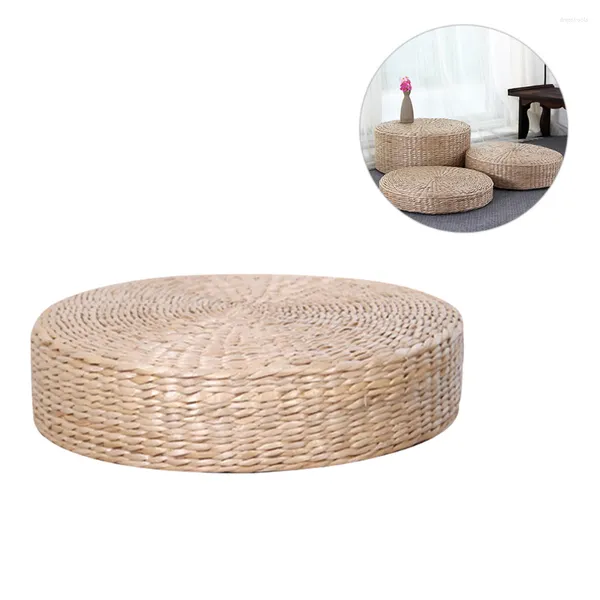 Oreiller tissé à la main, Tatami de baie, tissage de paille, matelas de sol japonais, fenêtre S, siège de chaise de méditation de Yoga