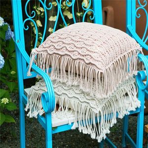 Kussen Handgemaakte Haak Haak Back Decoratieve hand Rests Pography Props Proteerbare reisbedding Sofa stoelstoel kussens