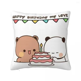 Oreiller joyeux anniversaire ours panda bubu dudu love throw couverture de luxe oreillers décor