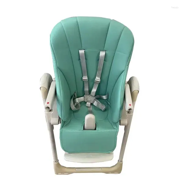 Fundas de almohada para silla alta para bebés, cómodo cinturón de seguridad, almohadilla de repuesto, cuero PU transpirable grueso con entrepierna