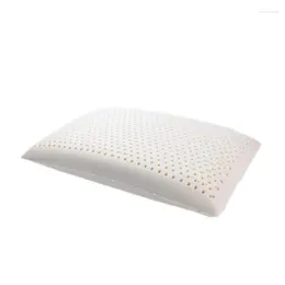Oreiller de lit en Latex de haute qualité, pour le dos, le ventre, soulage les douleurs aux épaules et au cou, avec housse en coton amovible