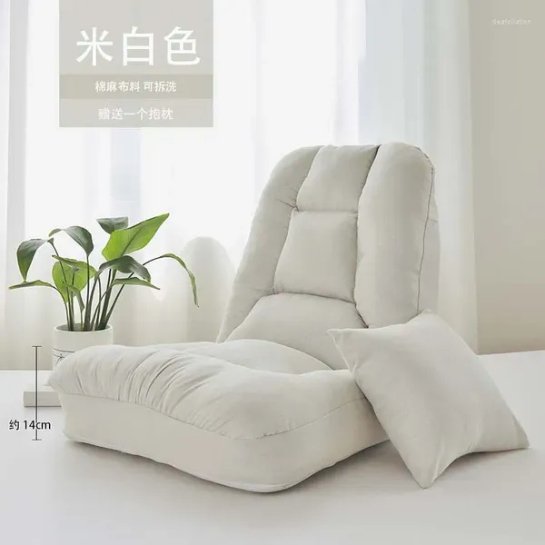 Almohada Sofá plegable de alta calidad Tatami Lazy Floor Lectura Atrás Asiento suave con tumbona PUF Estilo japonés