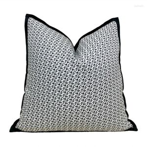 Pillow Hinyatex Fashion moderne Case moderne Houndstooth Woven White Black Velvet Pippon