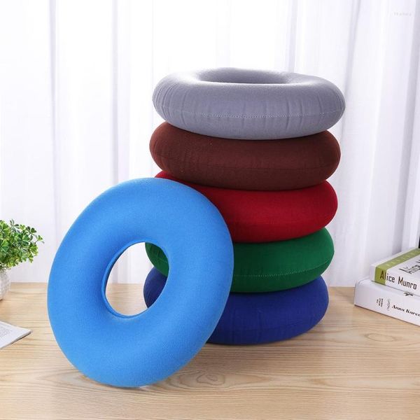 Almohada de apoyo para la cadera, asiento inflable, masaje Circular, almohadilla antiescaras, alfombrilla para silla, anillo elástico duradero con bomba