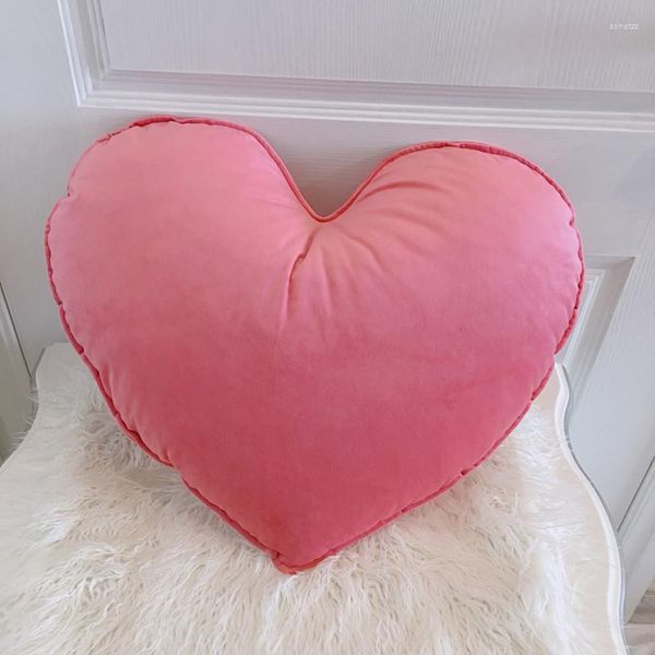 Almohada decoración del hogar colorido en forma de corazón terciopelo tiro niña corazón amor estrella almohadas sofá asiento de coche lumbar regalo de boda